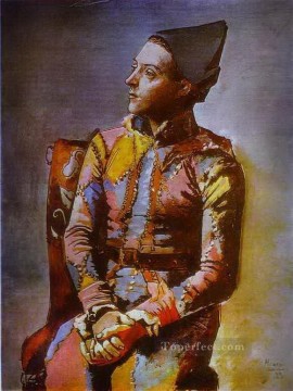 El Arlequín sentado 1923 cubista Pablo Picasso Pinturas al óleo